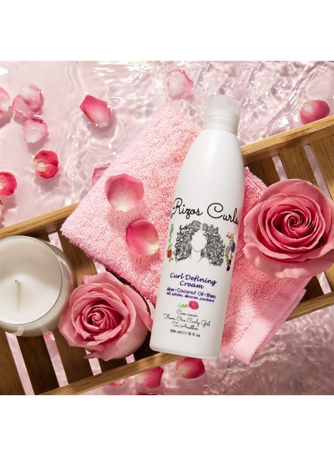 Rizos Curls Curl Defining Cream for Curly Hair. For Defined, Bouncy, Shiny, Frizz-Free, Voluminous Curls. With Aloe Vera, Shea Butter & Coconut Oil.  - Image 1