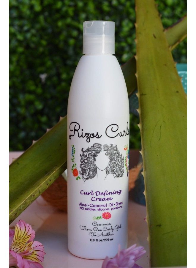 Rizos Curls Curl Defining Cream for Curly Hair. For Defined, Bouncy, Shiny, Frizz-Free, Voluminous Curls. With Aloe Vera, Shea Butter & Coconut Oil.  - Image 3