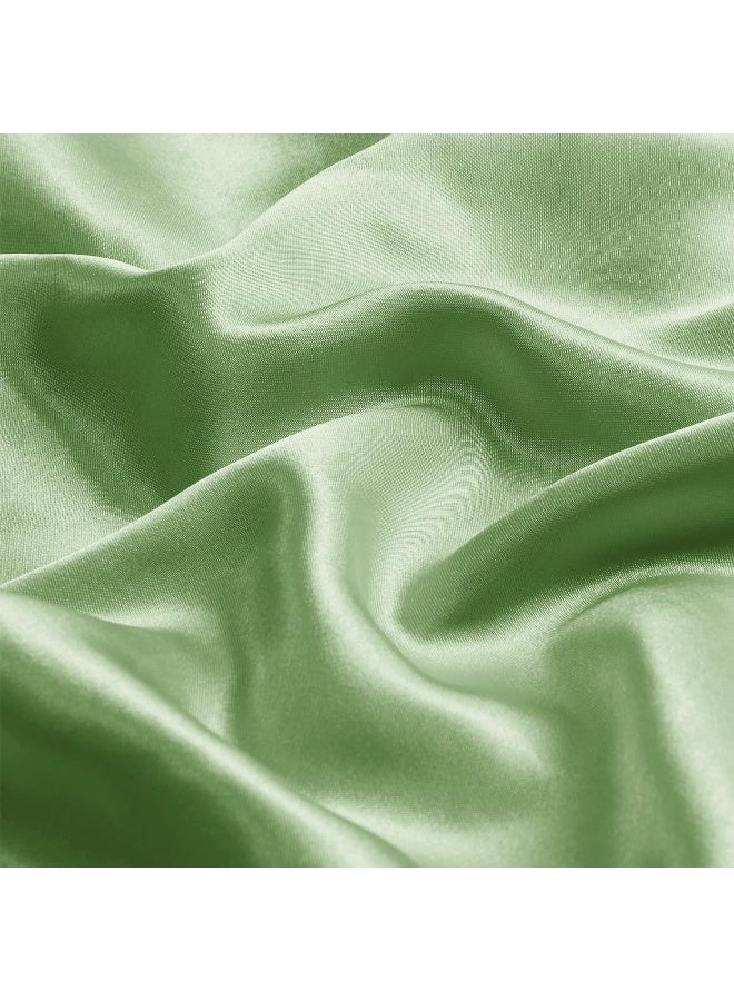 BEDELITE Satin Pillowcase for Hair and Skin  King Pillow Cases Set of 2 Pack  Super Soft Silky Sage Green Pillow Case with Envelope Closure (20x40 Inches) - Image 3