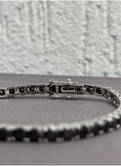 Al Kasr Jewelry Tennis Bracelet - Sterling Silver 925 with Sparkling Zircon Stones - Plated Rhodium White Gold 18K  - Image 4
