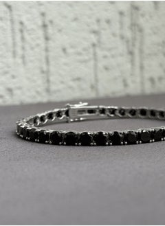 Al Kasr Jewelry Tennis Bracelet - Sterling Silver 925 with Sparkling Zircon Stones - Plated Rhodium White Gold 18K  - Image 5