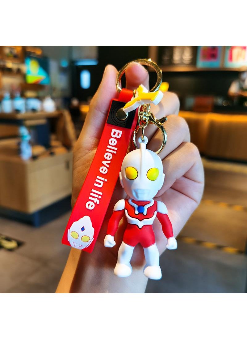 Generic - Red Cartoon Anime Ultraman Keychain - Image 1