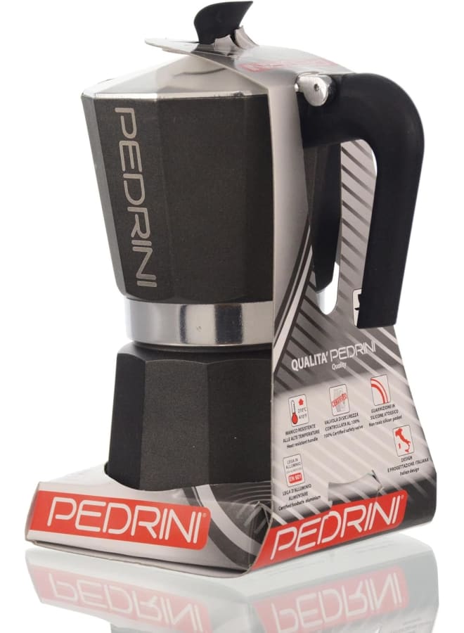 Pedrini Aroma Coffeemaker, 3 Cups, Polished Aluminum, 9113 - Image 4