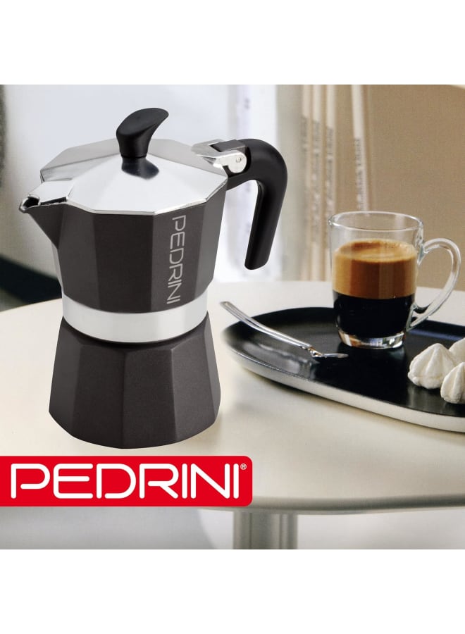 Pedrini Aroma Coffeemaker, 3 Cups, Polished Aluminum, 9113 - Image 3