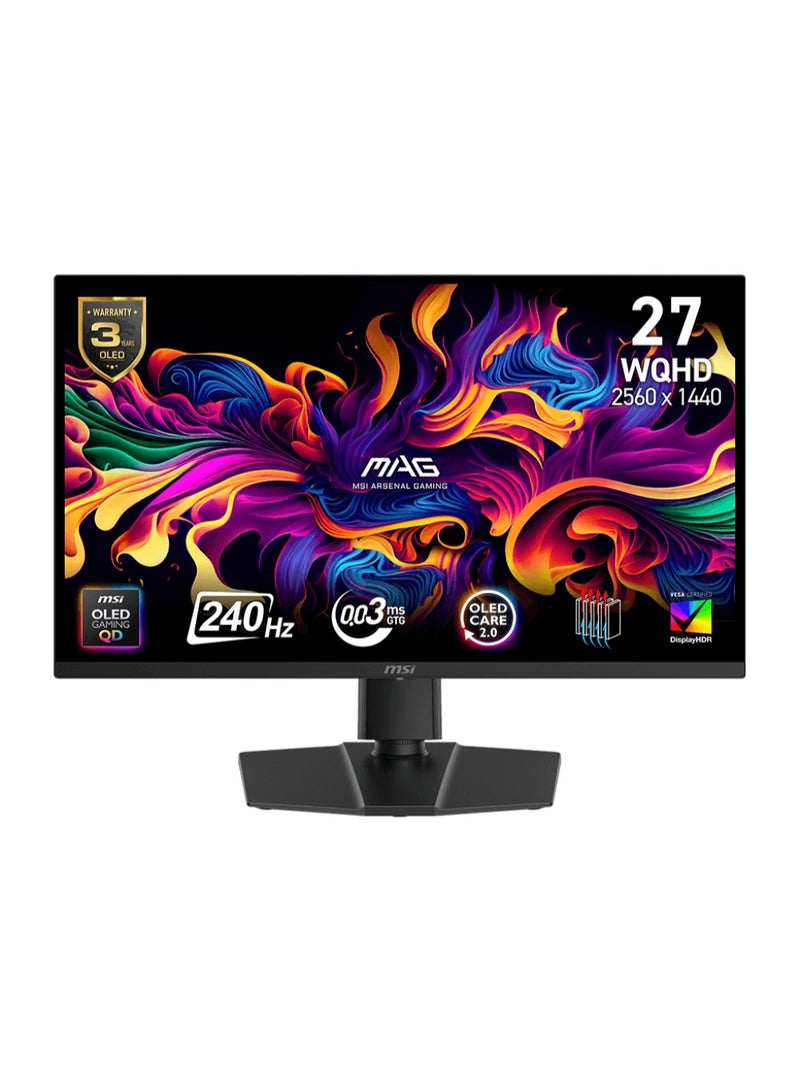 MSI MAG 272QP QD-OLED X50 26.5inch 500Hz QHD QD-OLED Gaming Monitor  - Image 1