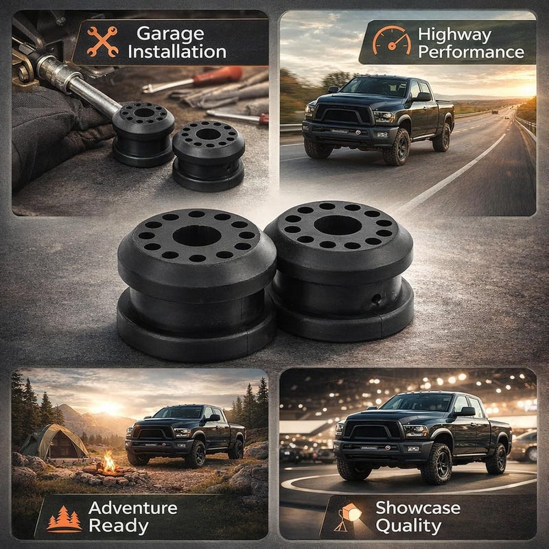 مجموعة من 2 قطع من أغطية محامل روابط ناقل الحركة (Transfer Case Shifter Linkage Bushings)، بديل مصنوع من المطاط، مناسبة لطرازات 1500، 2500، 3500، 4X4؛ مادة متينة، سهلة التركيب، ومناسبة بشكل موثوق للطرازات من عام 2002 إلى 2018. - Image 4