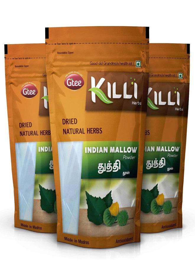 KILLI Thuthi | Indian Mallow | Abutilon indicum | Atibala Powder, 100g (Pack of 3) - Image 1