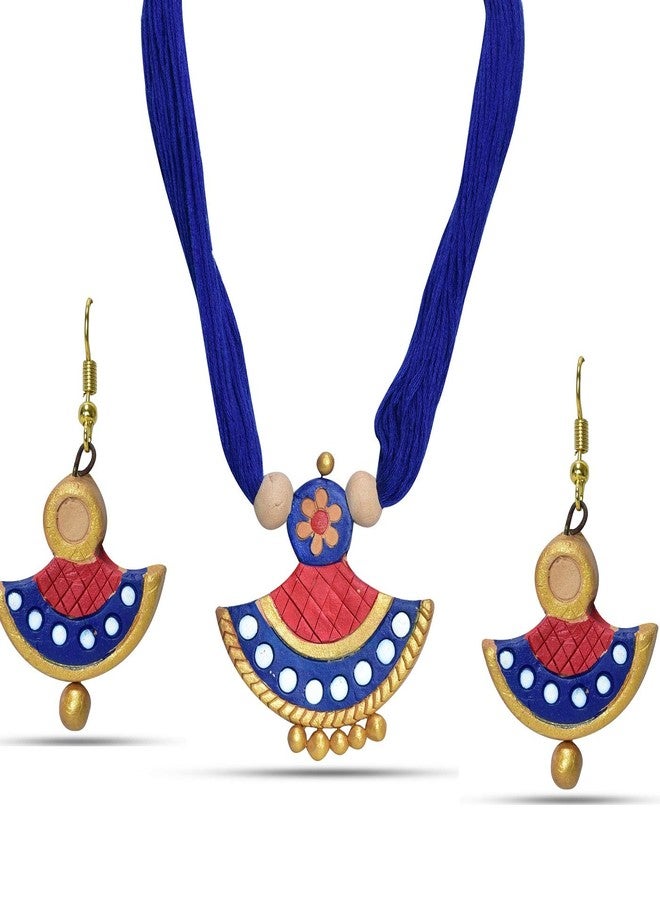 RAI COLLECTION مجموعة راي كوليكشن، عقد من خيوط الطين الأزرق للنساء - Image 1