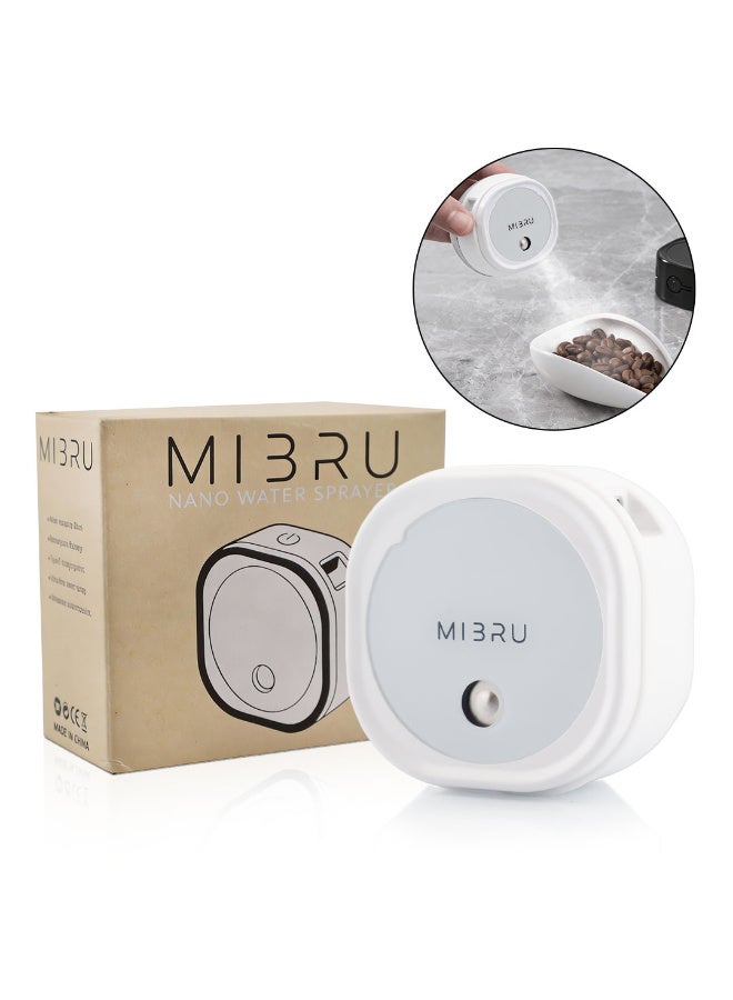 MIBRU 30ml Coffee Bean Atomizer Rdt Sprayer for Reducing Coffee Power Static with Magnetic base, Portable Electric Nano-Atomizer Rechargeable Espresso Sprayer, White - Image 1