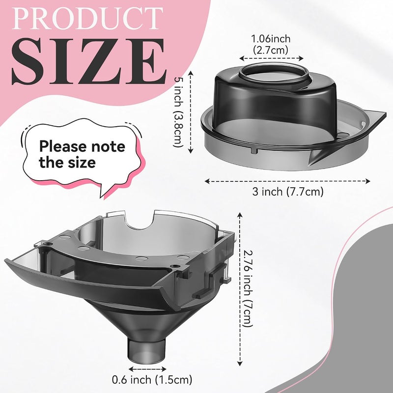 2PCS Replacement Funnel & Cover Compatible with Baby Brezza Formula Pro Advanced, Baby Formula Dispenser Replacement Funnel Compatible with Baby Brezza - Easy to Use and Clean - Image 2