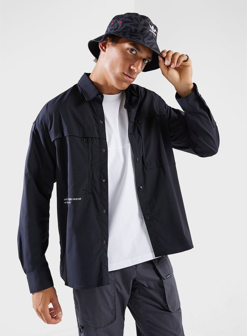 izzue Nylon Slit Shirt - Image 1