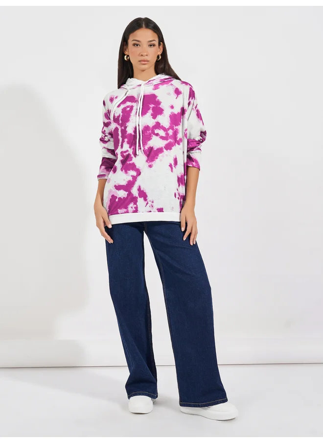 Aria Romance ARIA ROMANCE Tie and Dye Oversized Hoodie