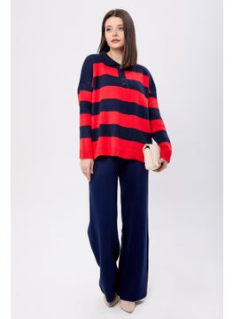 Navy Blue - Red