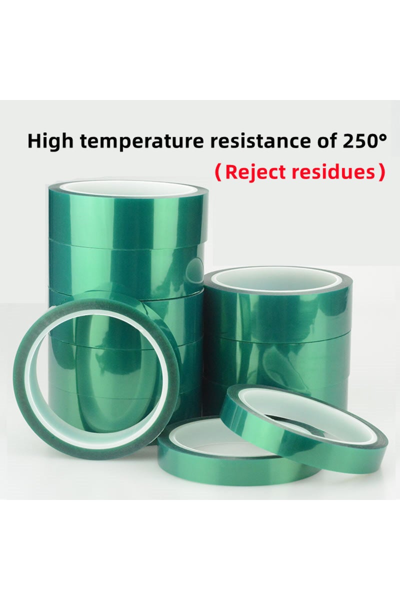 إيروريكس شريط لاصق أخضر من البوليستر عالي الحرارة، مصنوع من مادة PET اللاصقة بالسيليكون، مثالي للطلاء والبودرة... - Image 2
