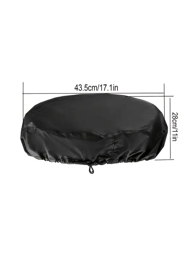 Heavy Duty Adjustable Black Oxford Fabric Lid For 55 Gallon Water And Trash Cans - Image 3