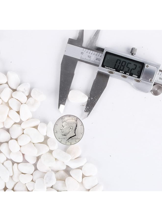 erorex White Pebbles For Plants Garden Vases 1.8Lb White Rocks Gravel Decorative Stone 1 2”…… - Image 3