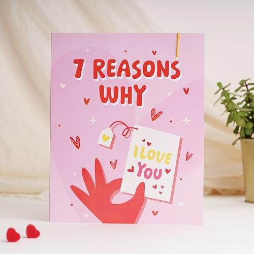 Oye Happy – 7 Reasons Why Bunter Card – RomanticGreeting Card with Love Notes | Cute & Heartfelt Gift for Your Partner | Proposal & Anniversary - Image 2