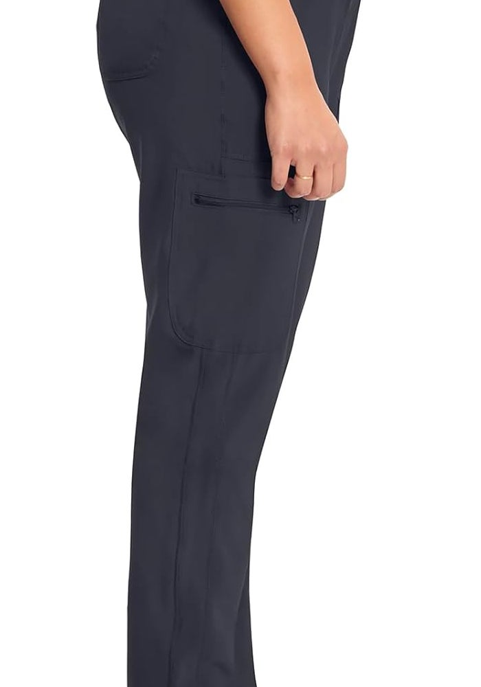 Infinity Cherokee Women's Mid Rise Tapered Leg Pull-on Scrub Pants - Pewter - Image 5