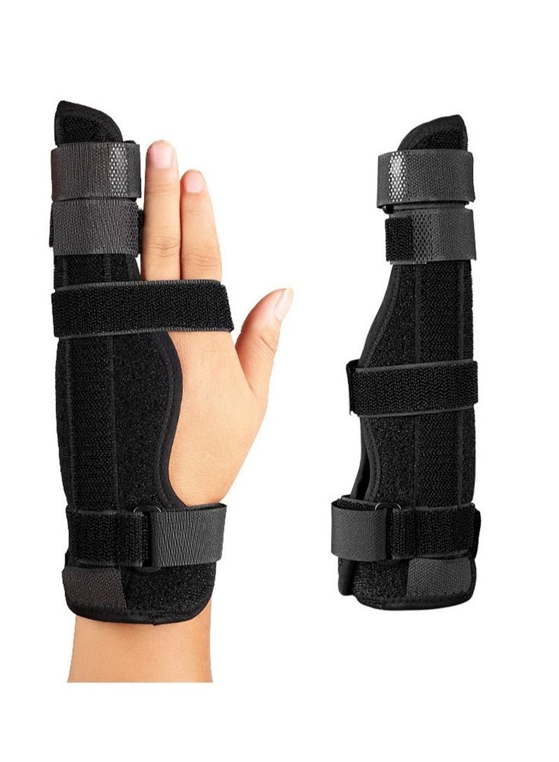 Finger Splint Brace Adjustable Finger Brace for Straightening Arthritis Sprains Pain Relief Metacarpal Splint for 4th or 5th Finger - Image 2