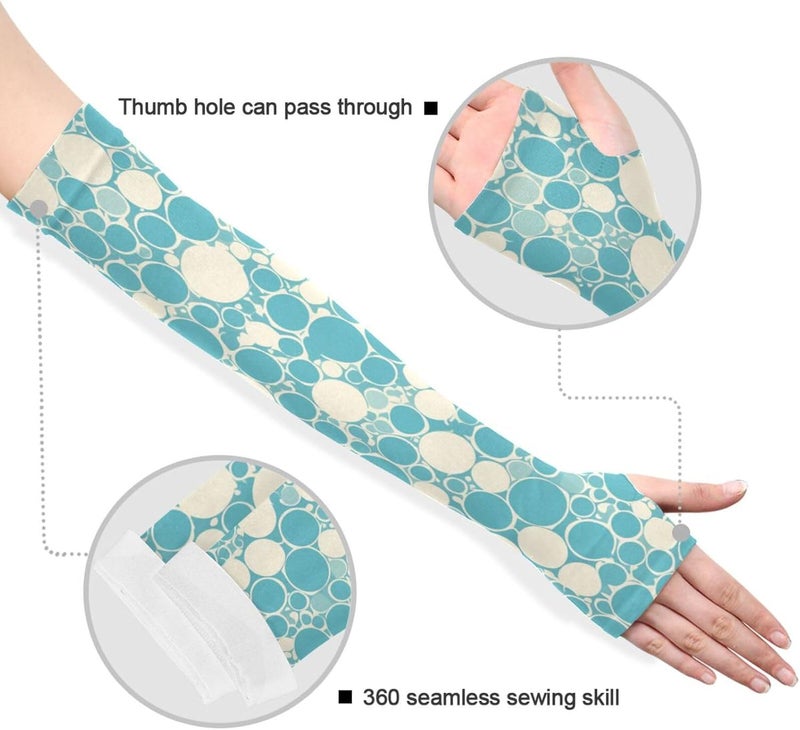 UV Protection Tattoo Cover Up Candy Turquosie Long Sleeve For Garden Working High Elasticity cubre brazos - Image 3