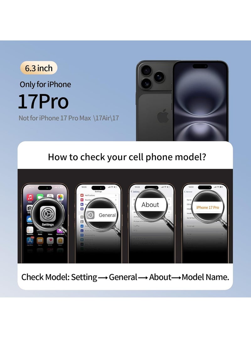 بورتوني غطاء iPhone 17 Pro من السيليكون الناعم لهاتف iPhone 17 Pro داخل بطانة من الألياف الدقيقة حافظة واقية مضادة للصدمات لهاتف iPhone 17 Pro 6.3 بوصة - Image 2