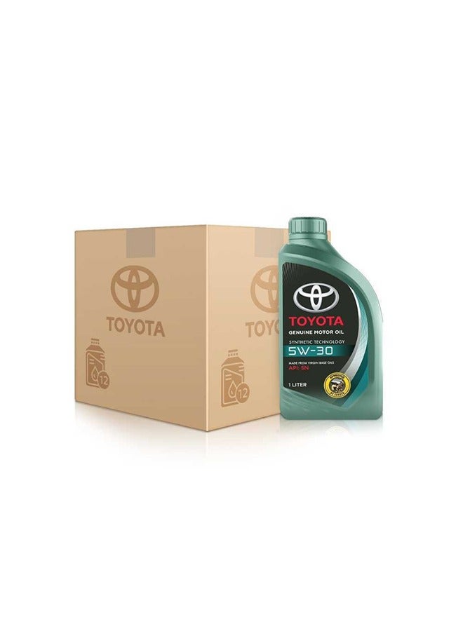 Original Toyota 5w30 engine oil, box of 12 pieces