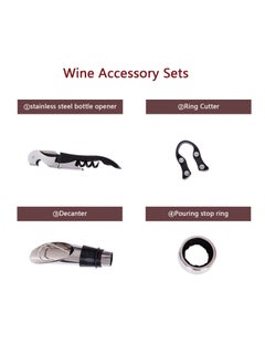 KASTWAVE Wine Leather Boxes for Wedding Anniversary Travel Restaurant Party Gifts for Wine Lovers Storage Box for Home Wine Collection With Wine Accessories Set(Red)  - Image 5