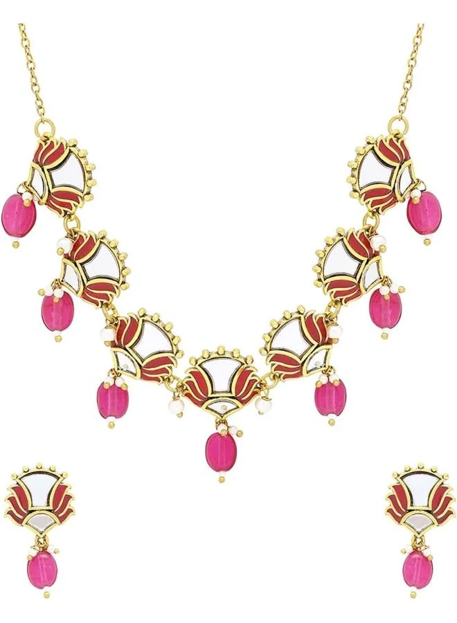 VOYLLA VOYLLA Thikri Looping Moons Necklace Set