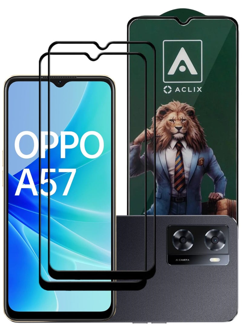 ACLIX 2 Pieces Antistatic ESD Dustproof Premium Quality High Definition Tempered Glass Screen Protector Designed For Oppo A57 - Image 1