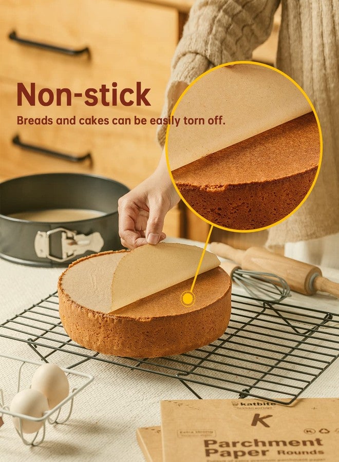 Katbite 200Pcs 4 Inch Parchment Paper Rounds, Unbleached & Non-stick, Precut Parchment Circles for Cheesecake Spring Pans, Storage/Freezing Hamburger Patties, Baking Pizzas - Image 3