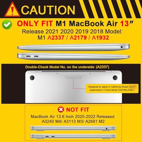DONGKE for MacBook Air 13 inch Case 20212018 Release A2337 M1 A2179 A1932 Bling Plastic Hard Shell Case Keyboard Cover Only Compatible with MacBook Air 13 inch Retina Fits Touch ID Starlight - Image 3