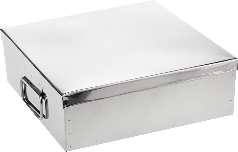 Raj Stainless Steel Catering Spice Storage Box, 33 cm, CMP009 - Masala Box, Masala Petti,Spice Box, 8 Compartments - Image 1