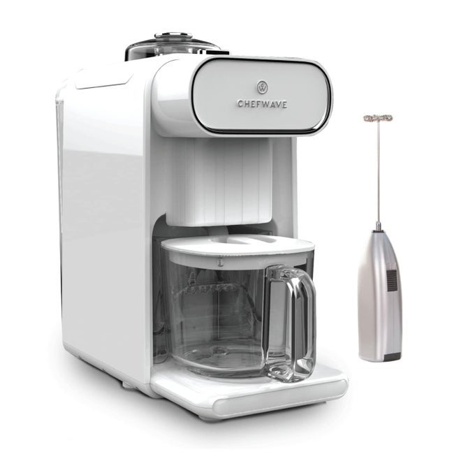 MILKMADE DAIRY ALTERNATIVE VEGAN MILK MAKER WITH 6 PLANTBASED AUTO PROGRAMS NO SOAKING AUTOCLEAN FUNCTION DELAY START RECIPE BOOK BUNDLE WITH HANDHELD MILK FROTHER 2 ITEMS