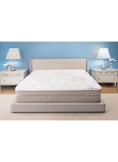 Almutlaq Furniture Viceroy Latex Plush Top Hybrid - Gel Latex And Pocket Springs Mattress For Premium Sleep Comfort And Minimizing Motion To Create Perfect Body Balance - Super King Size 200x200x29 CM - Color: White Grey  - Image 3