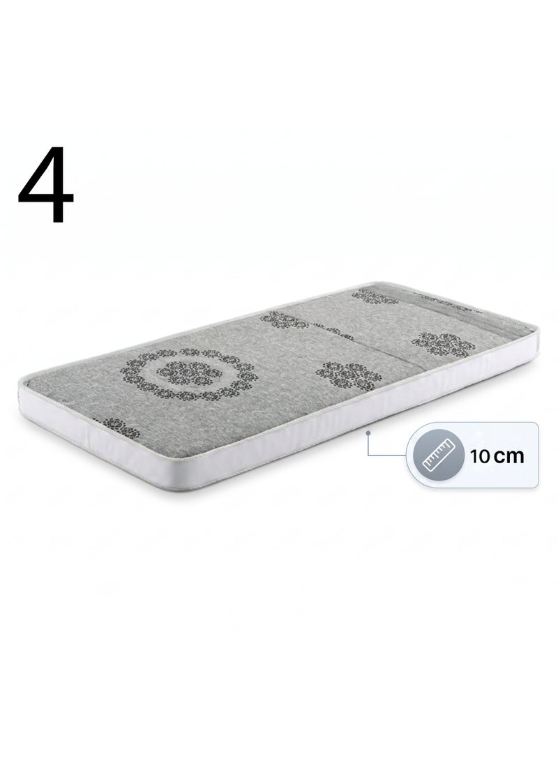 Premium Baby Travel Cot Mattress, 120 × 60 cm, 10 cm Thick – Padded, Breathable & Hypoallergenic (Mattress Only) - Image 1