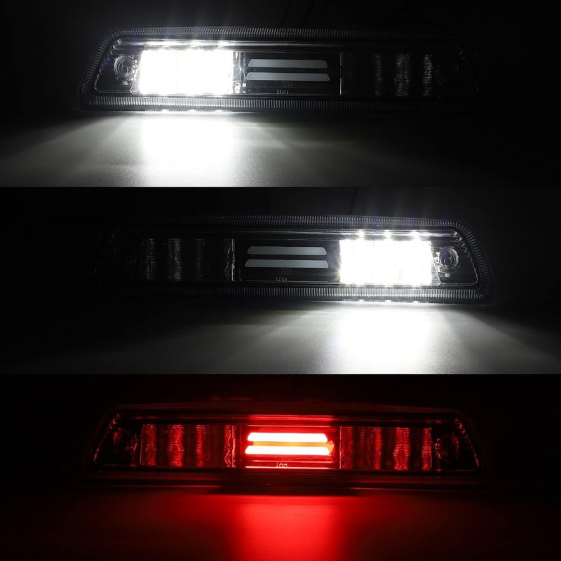 Partsam Led 3rd Brake Light Replacement for Ford F150 09-14 2009 2010 2011 2012 2013 2014 LED Third Brake Light Clear Rear Cab Roof High Center Mount Brake Stop Tail Cargo Light Lamp(Chrome Housing) - Image 3