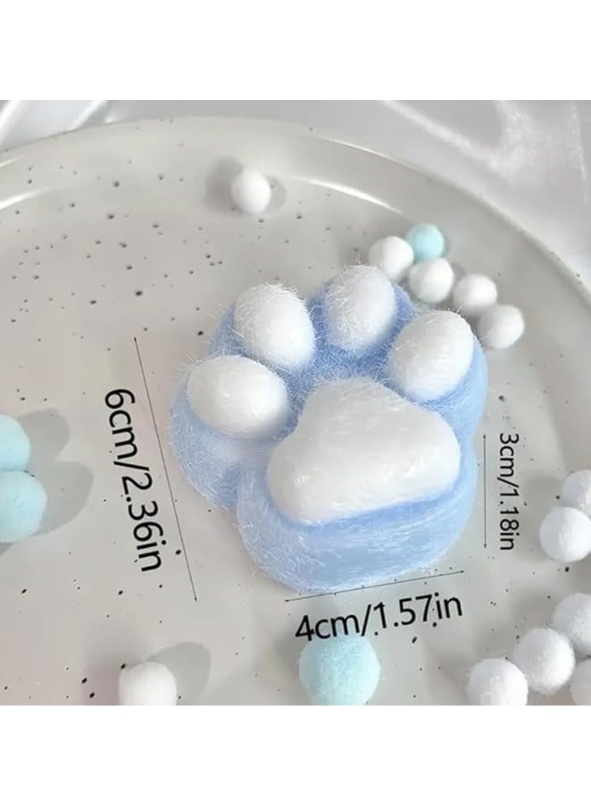 4pcs Stress Toys, Squeeze Cat Paw Donut Stress Ball,Stretchy Soft Toys,Novelty Decompress Toys,Cat Paw Stress Relieving Toys for Relieving Fidget Rising, Gifts for Kids Adults Home Office Relaxing - Image 2