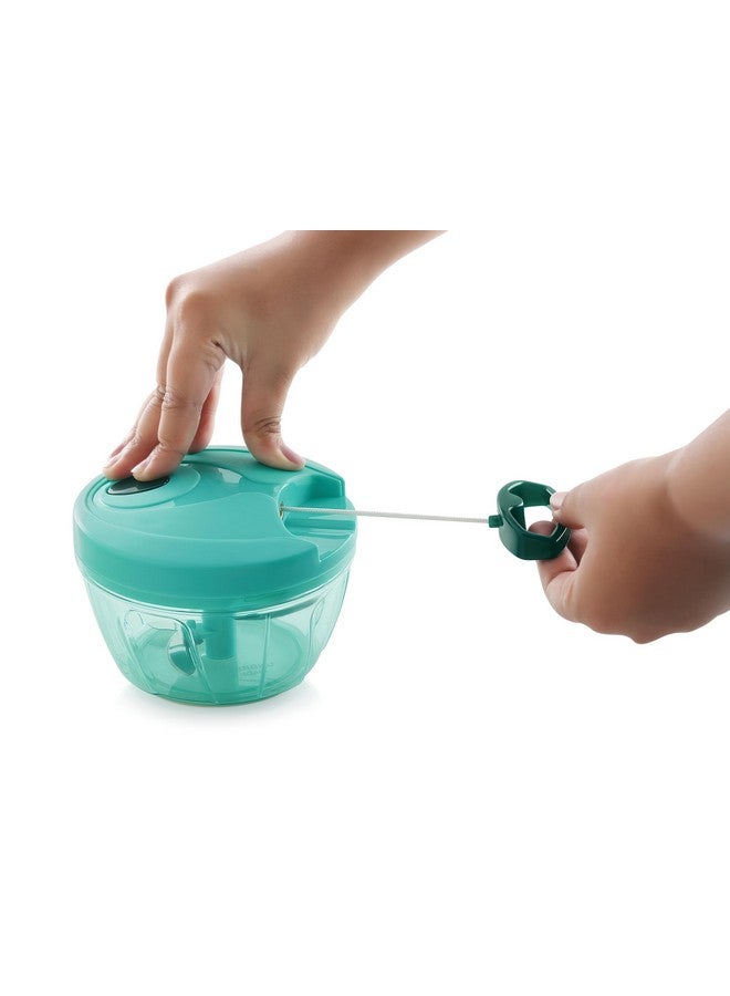 Tosaa Multipurpose Plastic Vegetable Pull Chopper Cutter 402 Steel Grade Blades for Effortlessly Chopping Vegetables and Fruits for Your Kitchen (450ml) - Image 1