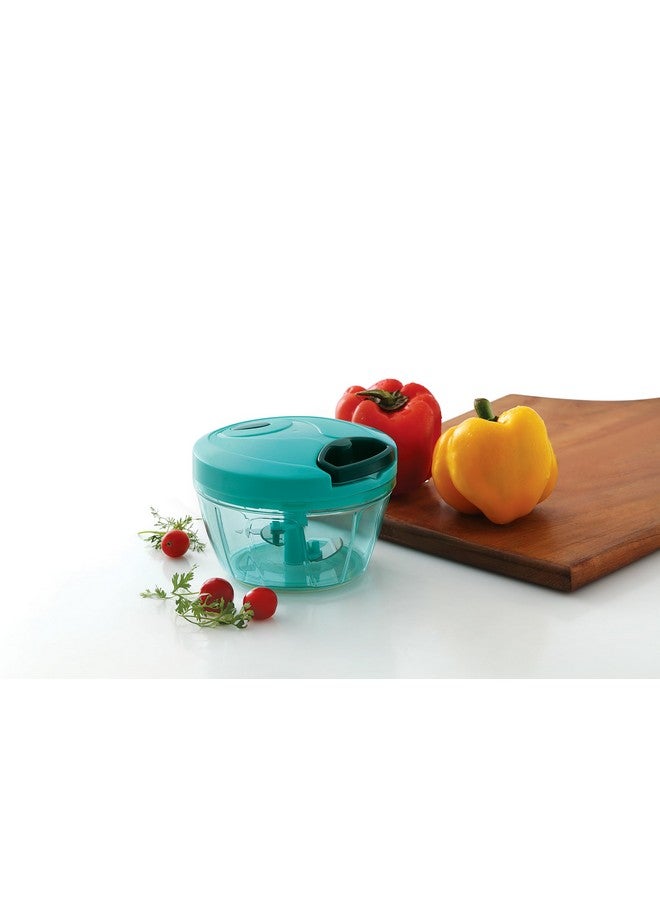 Tosaa Multipurpose Plastic Vegetable Pull Chopper Cutter 402 Steel Grade Blades for Effortlessly Chopping Vegetables and Fruits for Your Kitchen (450ml) - Image 2