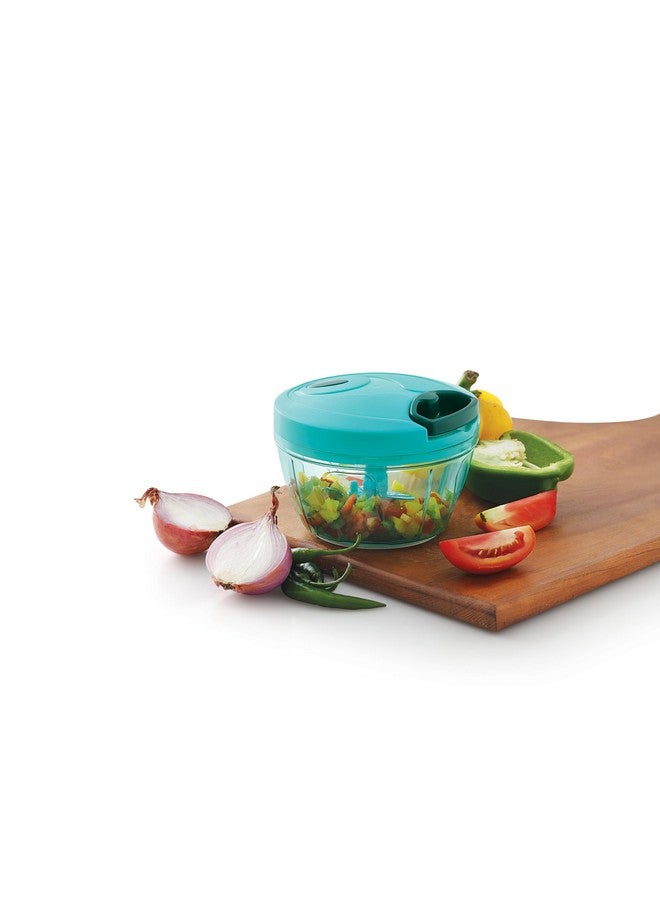 Tosaa Multipurpose Plastic Vegetable Pull Chopper Cutter 402 Steel Grade Blades for Effortlessly Chopping Vegetables and Fruits for Your Kitchen (450ml) - Image 3