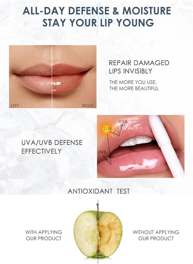 Plump Lip Gloss Long Lasting Color Lock FA-153 #9, No Stickiness Pearlescent Liquid Lip Gloss 3G