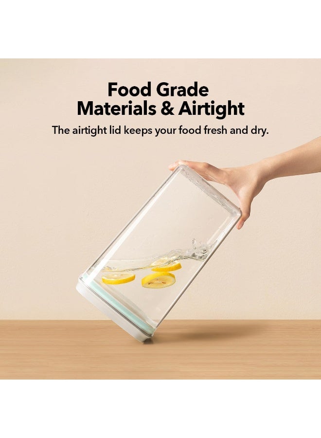 أنكو وعاء تخزين طعام الكلاب الفاخر من Ankou مع مغرفة سعة 130 مل، 4 لتر / 4.2 كوارت / 135 أونصة، وعاء طعام محكم الإغلاق للكلاب والقطط للطعام الجاف والمكافآت، وعاء تخزين طعام القطط خالٍ من مادة BPA، وعاء بلاستيكي قابل للتكديس بغطاء مع غطاء، قطعتان - Image 3