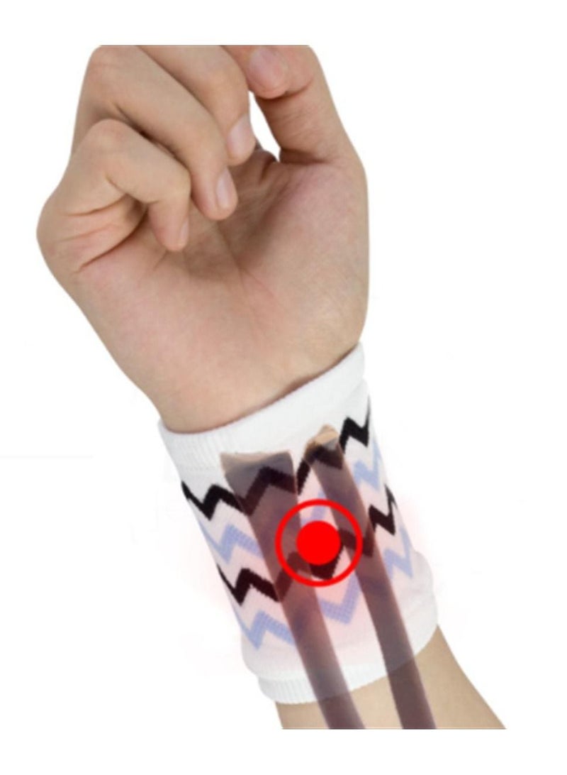 Y&D Sport Wristband, SYOSI A Pair of Elastic Wrist Band Wavy Line Pattern Absorbent Terry Cloth, Gym for Man Woman Accessory, Tennis Basketball Soccer Workout Badminton Fitness Exercise, Random Color  - Image 2