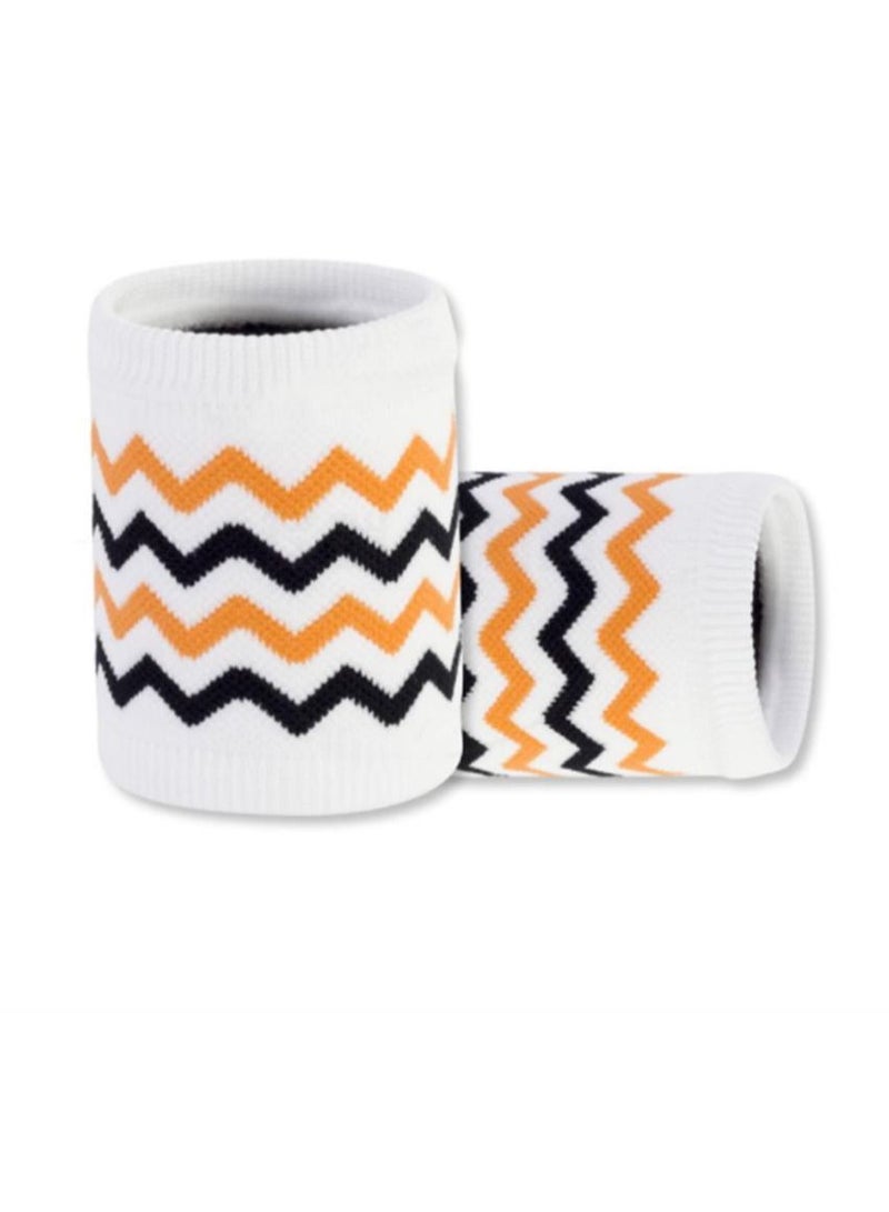 Y&D Sport Wristband, SYOSI A Pair of Elastic Wrist Band Wavy Line Pattern Absorbent Terry Cloth, Gym for Man Woman Accessory, Tennis Basketball Soccer Workout Badminton Fitness Exercise, Random Color  - Image 4