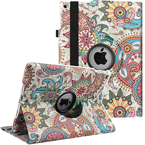 LXS Rotating Case for iPad 5th/6th Generation, 360 Degree Rotating Stand Protective Cover Smart Case for Apple iPad 9.7 inch 2018 2017(Blue Pelis) - Image 1