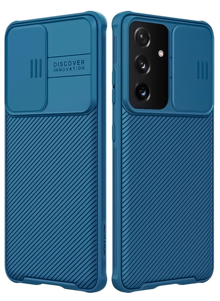 Nillkin Protective Case for Samsung Galaxy S23 FE 5G, TPU Shockproof Airbags Frame with Camera Lens Protection Slide Cover, PC Anti-Fingerprint Mobile Back Cover, 6.4-inch Slim Fit Phone Cases (Blue) - Image 1