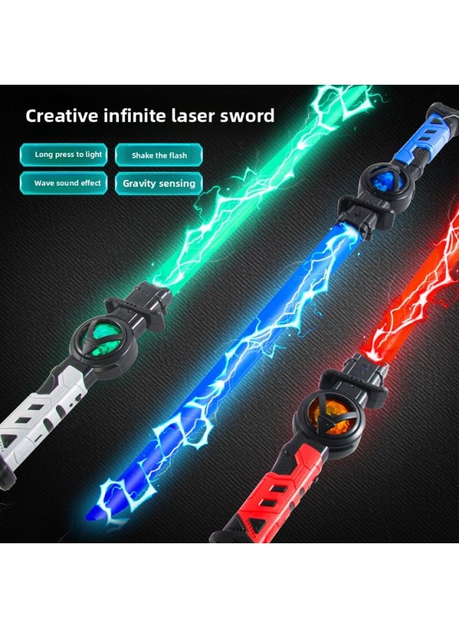 Interstellar Cool 15-color Telescopic Laser Sword 2 In 1 Luminous Sword Children Boy Flash Glow Stick Toy-Colour:Flame Red-retractable 15-color Laser Sword [aq003b E-commerce Box]