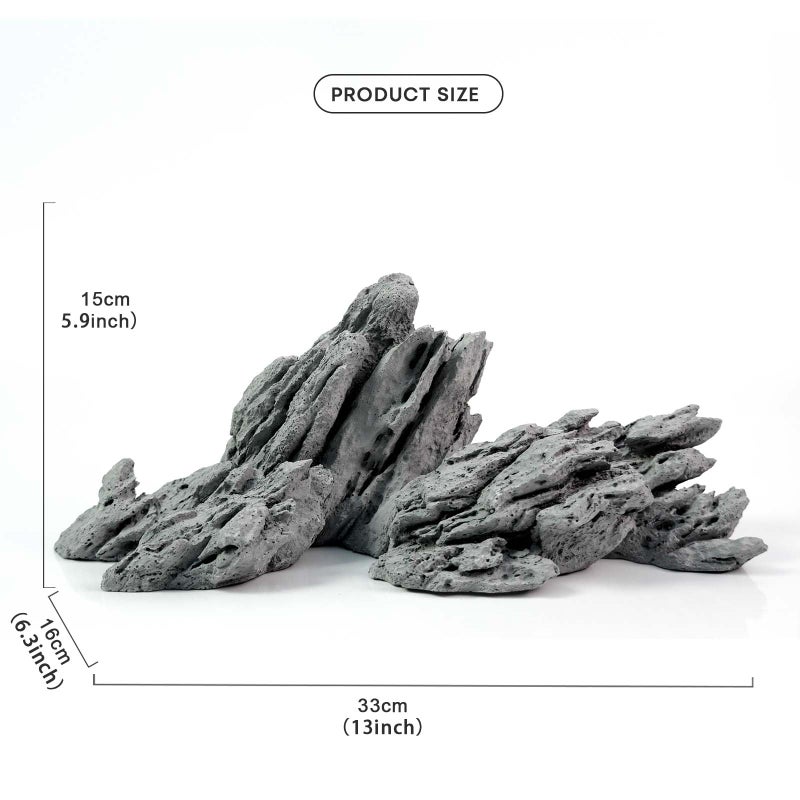 FZONE Aquarium Rocks Aquascaping, Resin Seiryu Rock for Aquascaping - Image 2