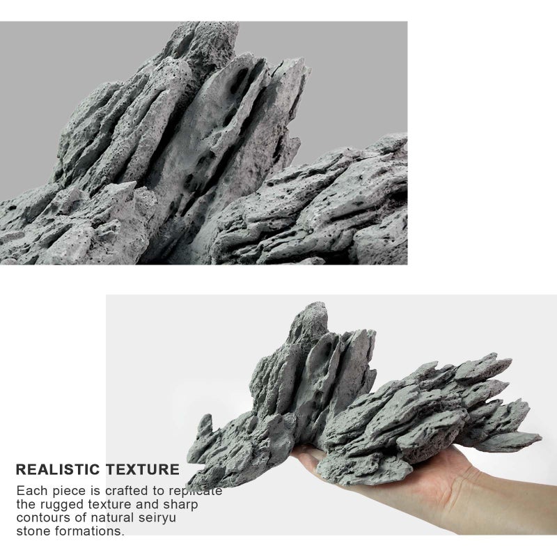 FZONE Aquarium Rocks Aquascaping, Resin Seiryu Rock for Aquascaping - Image 4