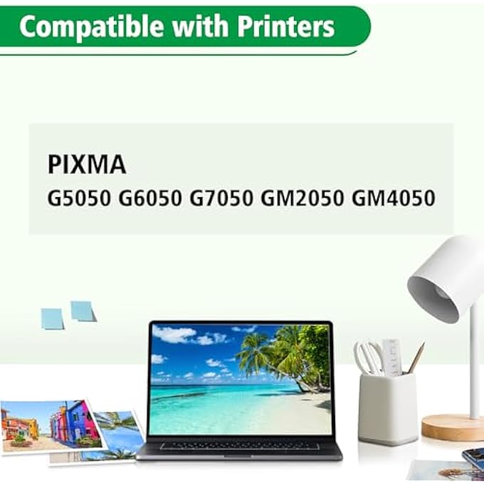 GI50 GI51 GI-50 GI-51 INK COMPATIBLE WITH CANON GI 50 51 INK BOTTLES FOR PIXMA G1520 G1560 G2520 G2560 G3520 G3560 G2570 G1530 G5050 G7050 G605 G60 PRINTER (4 PACK BK/C/M/Y) - Image 3